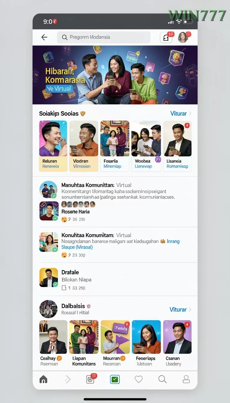 Cuplikan layar 234E — menu navigasi